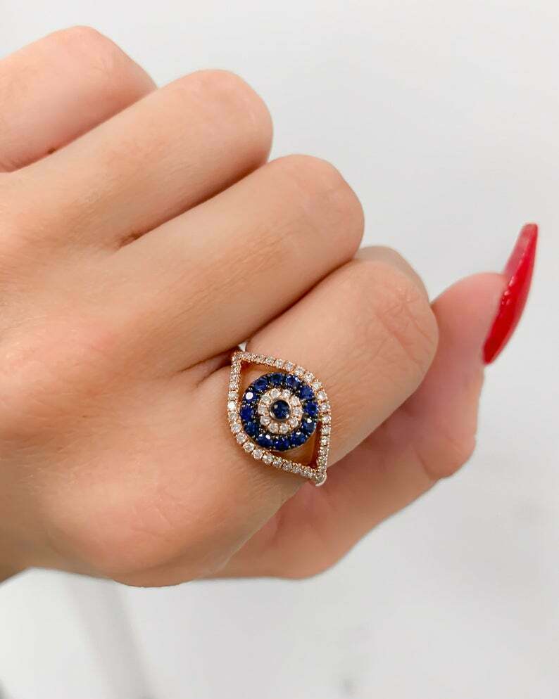 Evil Eye Ring- Silver Eye Ring, Witchy Jewelry, Boho Ring-Sterling Sil – A  Wild Violet
